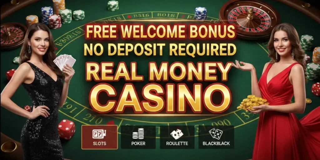 Free Welcome Bonus No Deposit Required Real Money Casino 2026